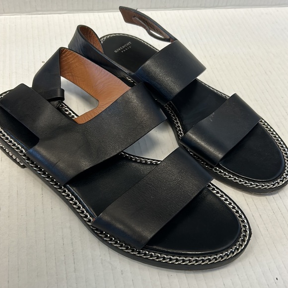Givenchy leather chain trim sandals - Picture 3 of 7